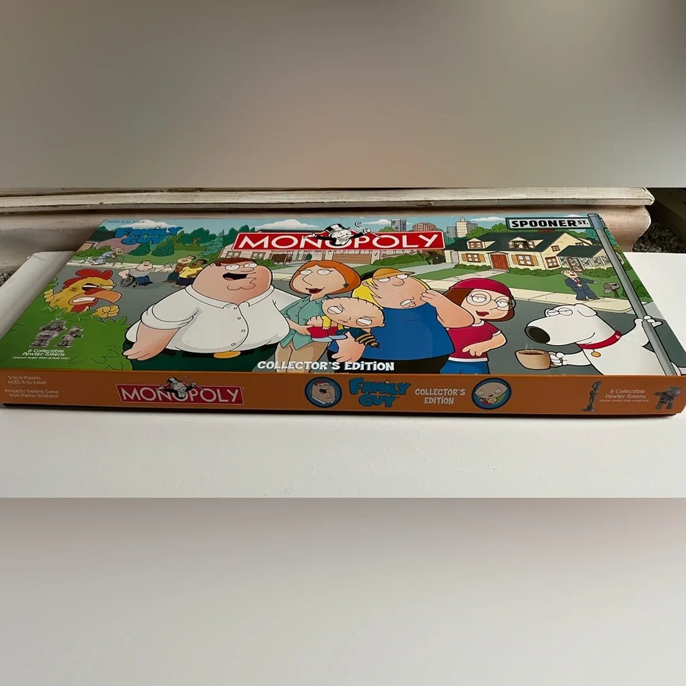 Vintage ‘06 Monopoly The Family Guy Collector’s Edition Pewter pieces board game